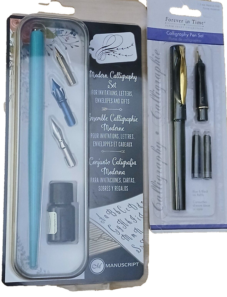 2-Sets: Calligraphy Set, MDP400 By Manuscript Pen And Forever In Time Calligrahy