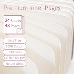 Vienrose Watercolor Sketchbook, 5.5″x5.5″ Watercolor Journal with 24 Sheets 1…