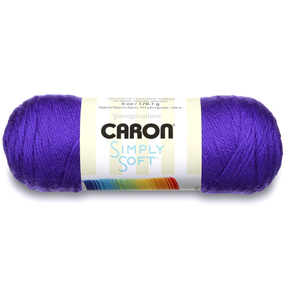 Yarn Caron Simply Soft Solids 6 oz Medium Gauge Iris Rose Garden Acrylic Machine
