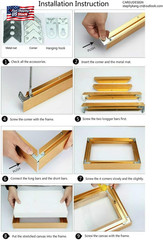 DIY Metal Floating Frame for 16X20 Canvas,1.5“ Deep.Picture Art Wall Décor,Art C