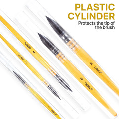 Professional Quill Brush for Watercolor Painting – Real Squirrel Hair Blend S…