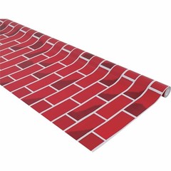 Pacon Two-tone Brick Design Fadeless Paper Roll – 48″ X 50 Ft – Red (56475)