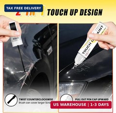Gloss Black Touch Up Paint for cars, 2-in-1 Brush & Tip, 0.4 fl oz – Universal C