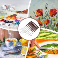 14mm #3 Painting Palette Knife Stainless Steel Spatula Wood Handle