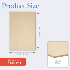 Baltic Birch Plywood, 3 mm 1/8 x 12 x 8 Inch, B/BB Grade Sheets| Woodpeckers