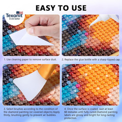240Ml Diamond Painting Sealer, 8Oz Quick-Dry Diamond Art Sealer with Applicator,