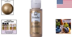 Versatile 2 oz Metallic Acrylic Paint in Sahara Gold – Perfect for All Surfaces