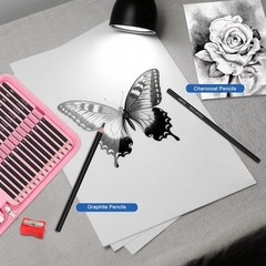 Sketching Pencil Set 14/26/64/126pcs Drawing Kit Art Supplies 3-Color Book