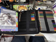 KALOUR 76Pc Art Supply Set – Sketching & Drawing Kit with Tutorial Book, Sketch