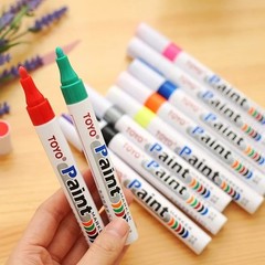 TOYO Waterproof Permanent Paint Marker Pen Car Tire Tyre Rubber Metal White