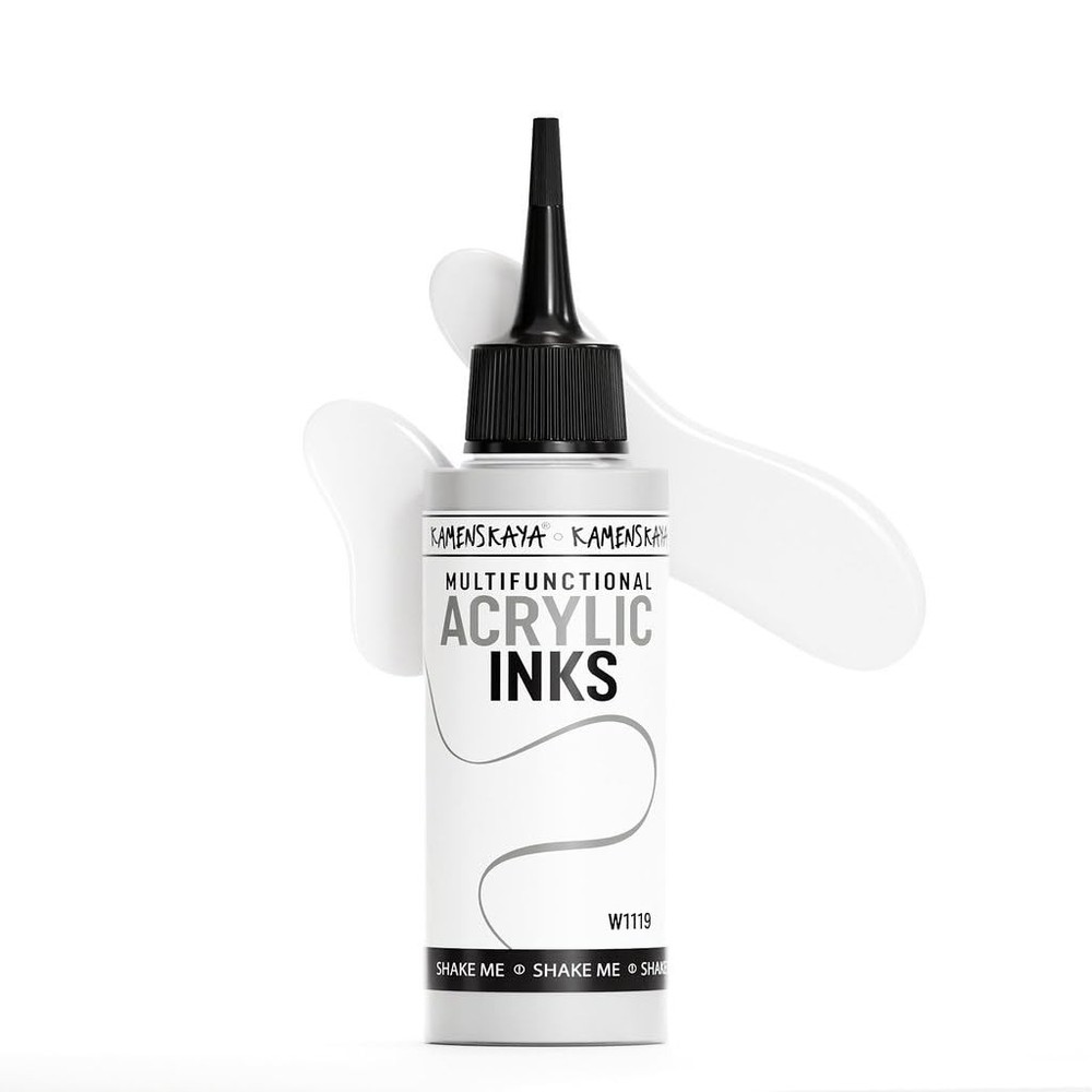 White Acrylic Ink, 3.38 Fl Oz 100 ml, Artists, Drawing, Calligraphy, Paint