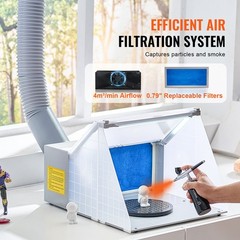 Uimoso Airbrush Spray Booth Portable Hobby Airbrush Paint Spray Booth for Models