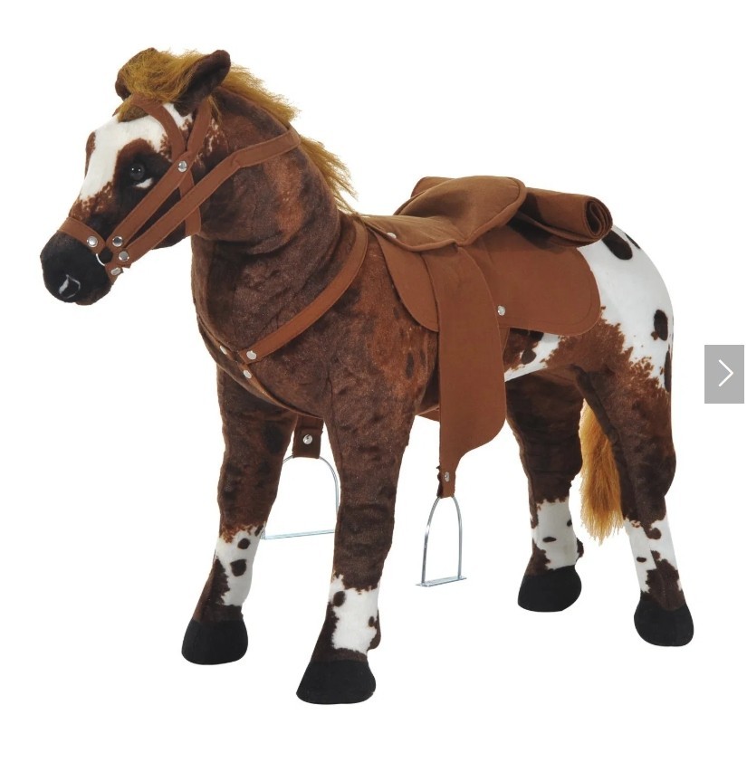 Kids Ride On Horse for Toddlers 3-5, with Realistic Sound, Stuffed Animal Horse