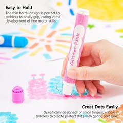 Shuttle Art Shimmer Dot Markers, 15 1 Count (Pack of 15), 15 Glitter Colors