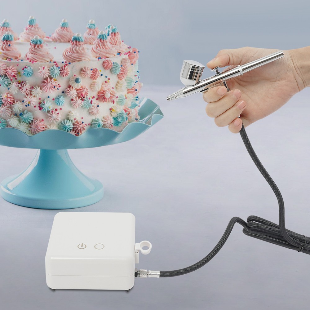 White Airbrushing Tool Kit High Pressure Air Brush Tools With Air Compressor