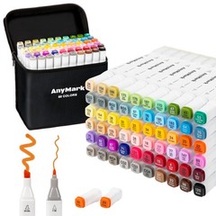 Alcohol Markers, 60 Colors Dual Tip Art Coloring Markers Set for Kids Adult B…