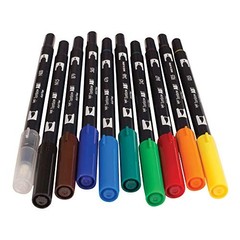 ABT Dual Brush Pen Set of 10, Primary
