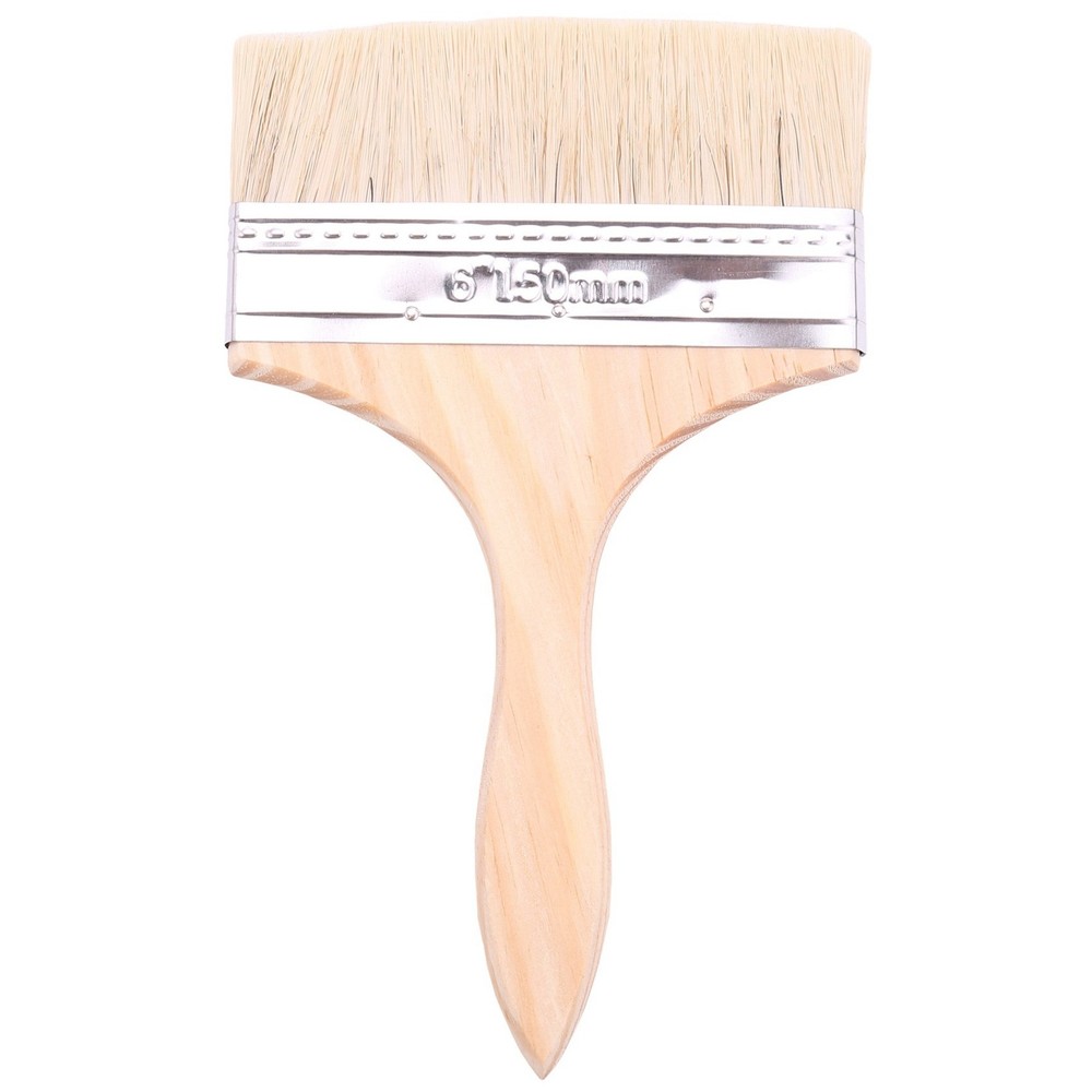 220 x 135mm Wide Bristle Hair Wooden Handle Paint Brush Wall Painting Tool G4G2