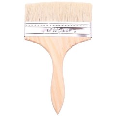 220 x 135mm Wide Bristle Hair Wooden Handle Paint Brush Wall Painting Tool G4G2