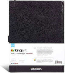 625 Black Hardcover 8.5″ X 11″ SKETCHBOOK JOURNAL, Perfect Bound, for Wet & Dry