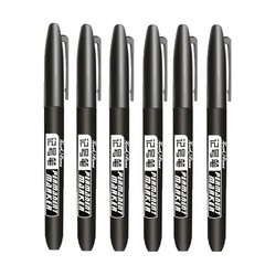 6pcs Permanent Marker Pen Set Waterproof Ink Sketch Drawing Markers – NEW