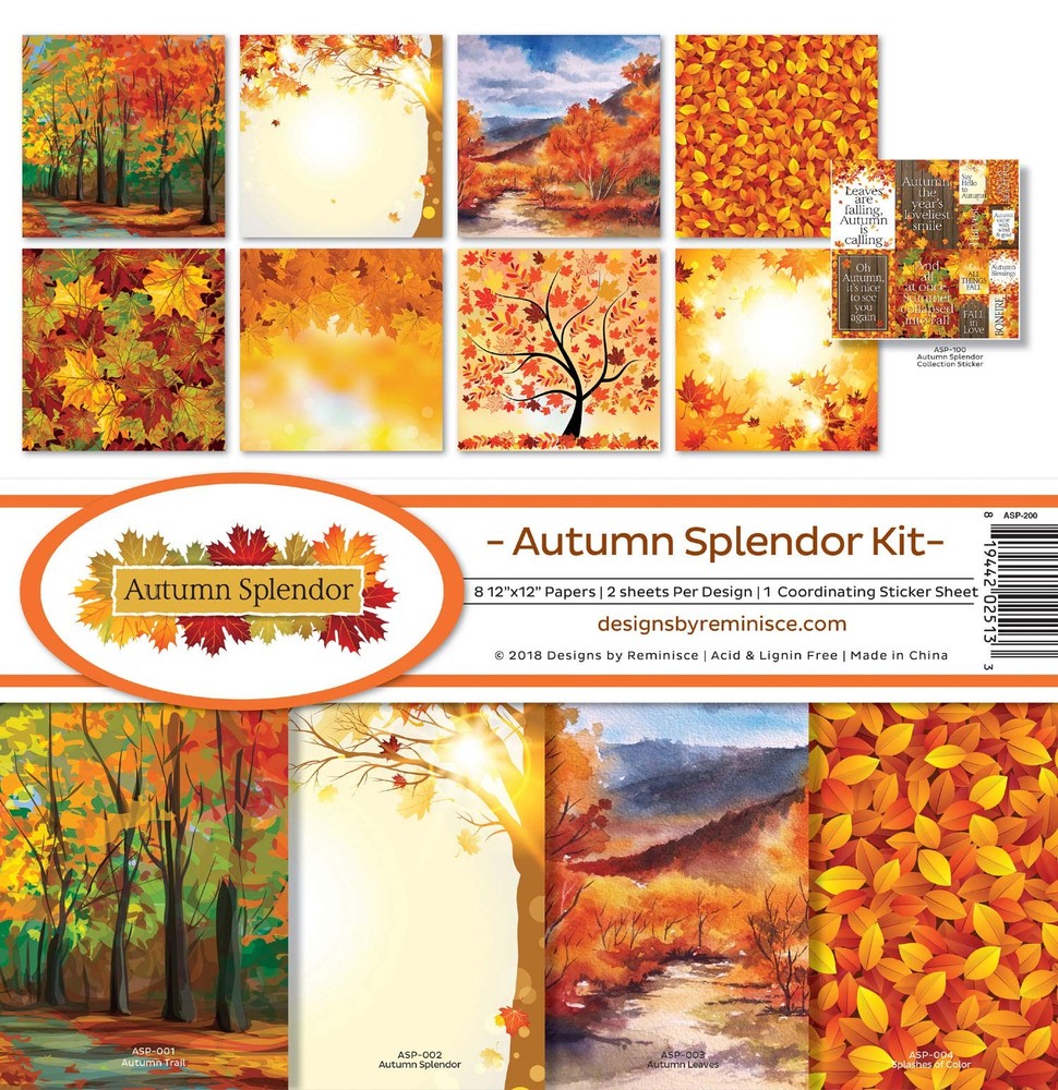 Reminisce (REMBC) Autumn Splendor Scrapbook 12-x-12-Inch, Multicolor