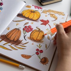 Cute Red Brown Color Drawing Pencils for Adult Coloring Books, 12 Pcs