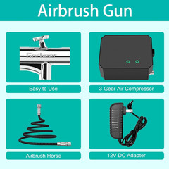 aerografo portatil con compresor kit de pintura para modelismo unas pastel decor