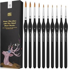 Professional 10-Piece Kolinsky Sable Brush Set for Watercolor & Acrylic Painting