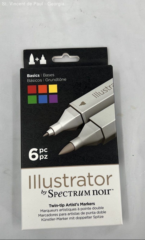 Spectrum Noir Illustrator 6-Piece Set Bundle Twin Tip Artist Markers Brand New