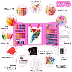 251-Pack Art Supplies, Drawing Arts Kits for Kids Teens Adult – Travel Art Se…
