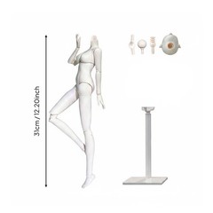1/4 Scale Female BJD Body Polished Finish Articulated Doll Body for Photography