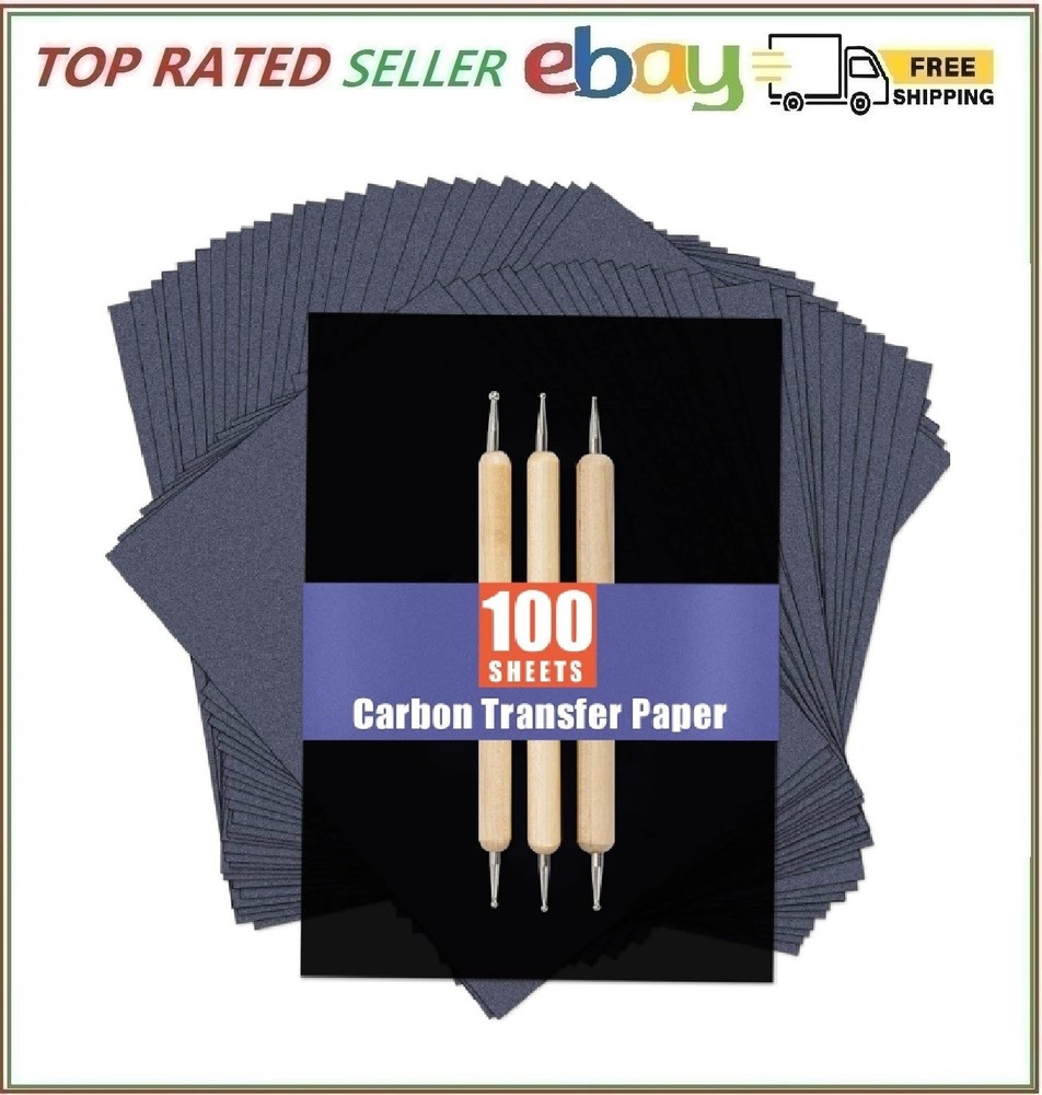 PSLER 100 Sheets Carbon Paper Sheets, Carbon Transfer Paper for DIY Woodwork…