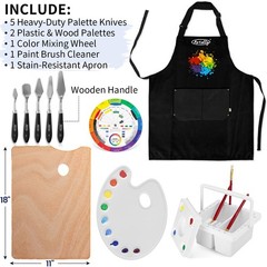 188Pcs All-in-One Art Painting Kit with French Easel, 96 Acrylic, Watercolor …