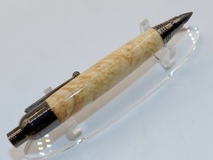 Chrome finish 5.6mm Sketch Pencil. Hand made with Stabilized Box Elder Burl.#149