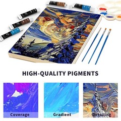 Aen Art Acrylic Paint Set for Pumpkin Painting, 16 Colors Painting Supplies f…