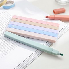 6Pack Multiple Colors Soft Marker Pen 4mm Nib Fluo Pen Smooth Writing Marking C