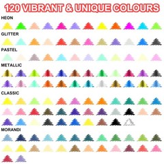 Efimeso Acrylic Paint Pens Set-120 Colours 1 count (Pack of 120), 120 colors