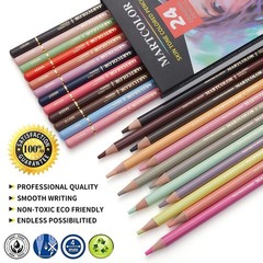 MARTCOLOR 24 Colors Skin Tone Colored Pencils 24 Count (Pack of 1), 24