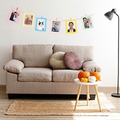 10pcs 1.8 x 2.4″ 10 Color Paper Photo Frame Display Banner with Clips and String