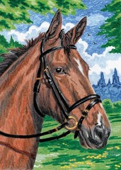Royal & Langnickel Mini Colour Pencil By Number Kit: 5×7 12 Piece Set, Horse