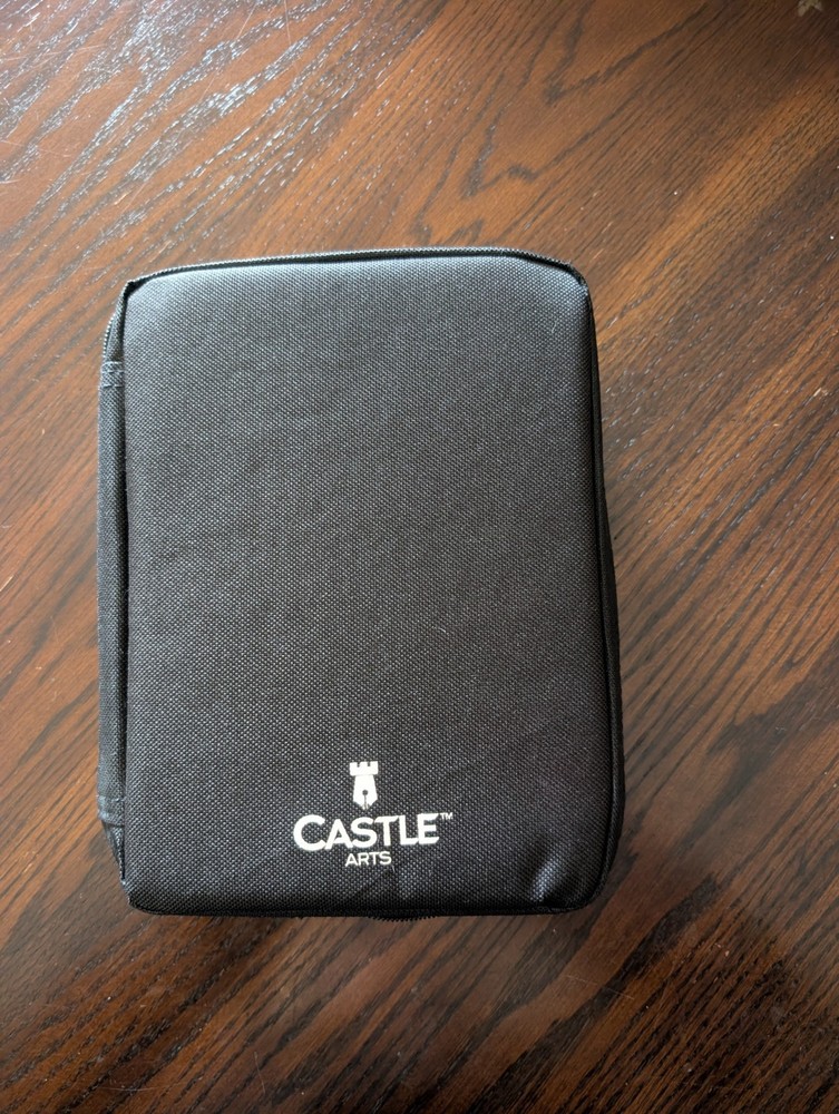 Castle Arts Colored Multicolor Pencil Set with Black Zippered Case, New!