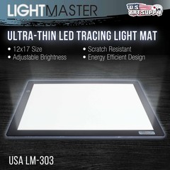 Lightmaster 12″ x 17″ A3 Light Box 12V Ultra-Thin Profile 110V AC Power Adapter