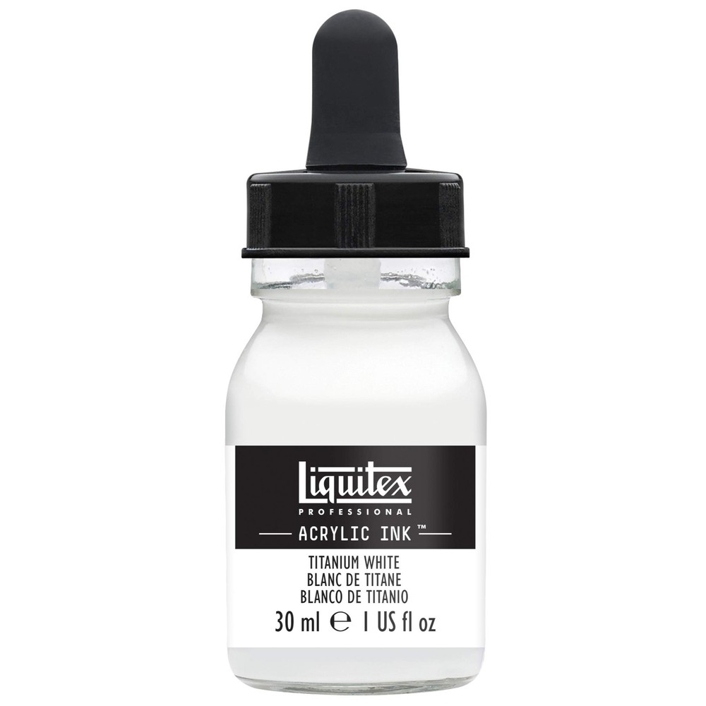 Professional Acrylic Ink, 1-oz (30ml) Jar, Titanium White