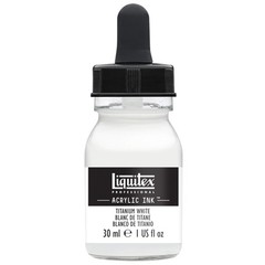 Professional Acrylic Ink, 1-oz (30ml) Jar, Titanium White