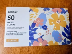 Watercolor Art Bundle:Grabie 50 Paint Set, Floral Workbook & Matthew Palmer Book