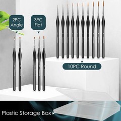 Miniature Paint Brushes,15Pcs Small Fine Tip Paintbrushes, Micro Detail Paint Br