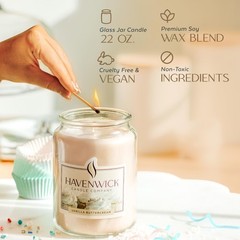Havenwick Vanilla Buttercream Soy Blend 22-oz Large Jar