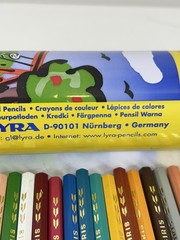 Vintage Set of 36 LYRA Osiris Color Hexagonal Colored Pencils Assorted Colors