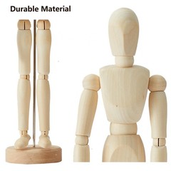 8 Inch & 12 inch Artist Wooden Manikin Flexible Body Joints, Human Figure Puppet
